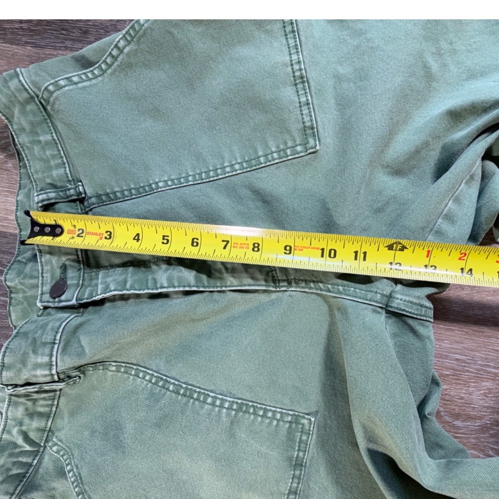 Universal Thread Utility Pants Womens 14/32 Green Wide Leg Cropped High Rise - Picture 4 of 9